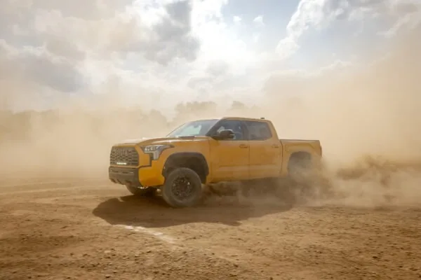 2024-2026 Toyota Tundra full-size truck with i-FORCE MAX hybrid pulling heavy offshore trailer
